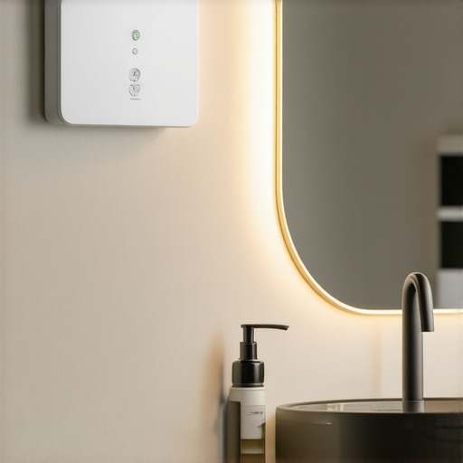 Modern smart bathroom ventilation system with humidity sensors