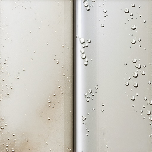 Nanotech grout sealant application process Close-up of nanotech coating on grout surface with water droplets