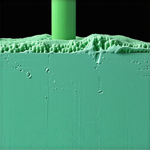 Nanotechnology-enhanced grout close-up Microscopic view of nanostructured grout demonstrating self-healing properties
