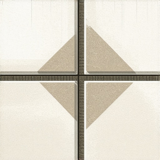 Close-up of smart moisture sensors embedded in bathroom grout lines