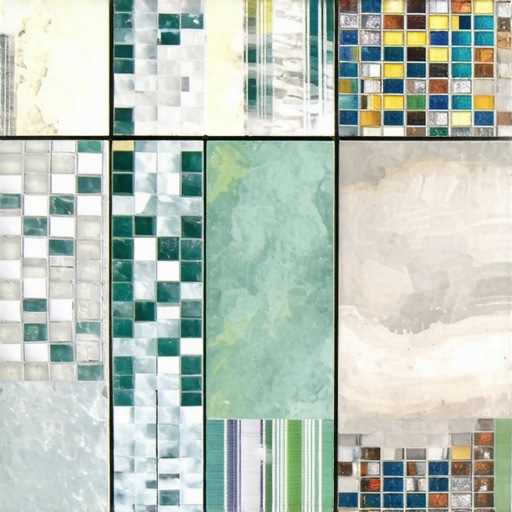 Detailed view of mosaic tiles with varied textures and colors highlighting design intricacies.
