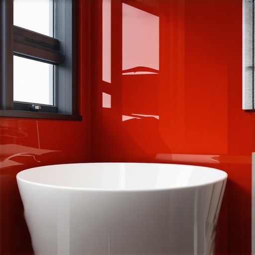 Modern bathroom with advanced sealing and material application for durability