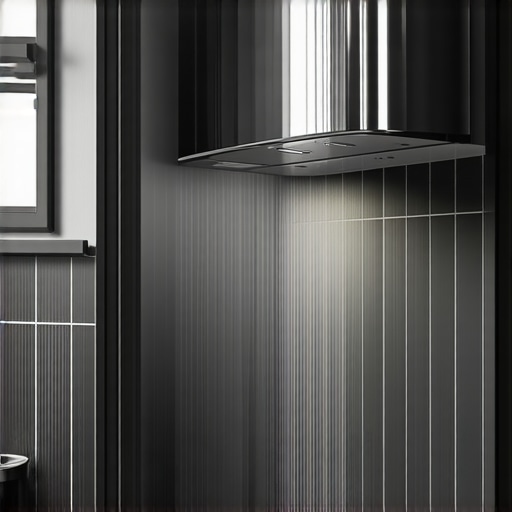 Contemporary bathroom featuring moisture-resistant tiles, grout, and ventilation to combat humidity