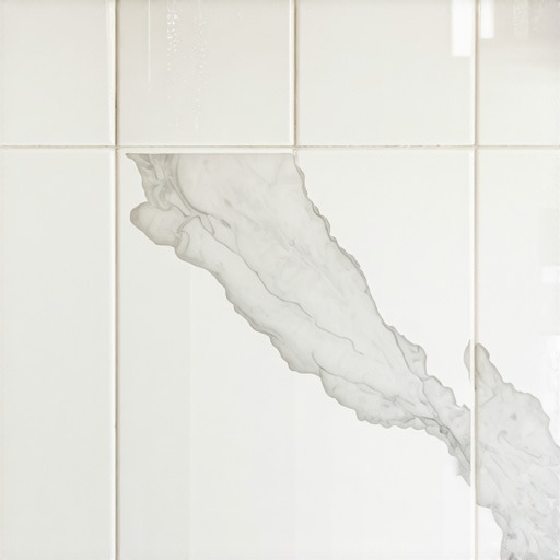 Detailed image showing professional epoxy grout application on bathroom tiles