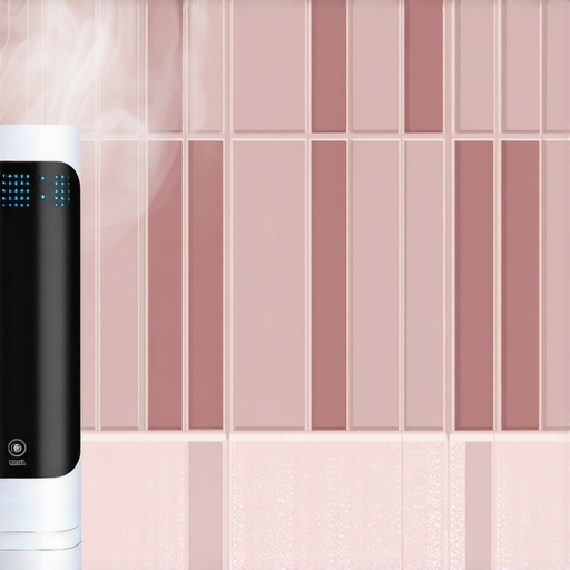 Ultrasonic grout cleaning device cleaning bathroom tile grout