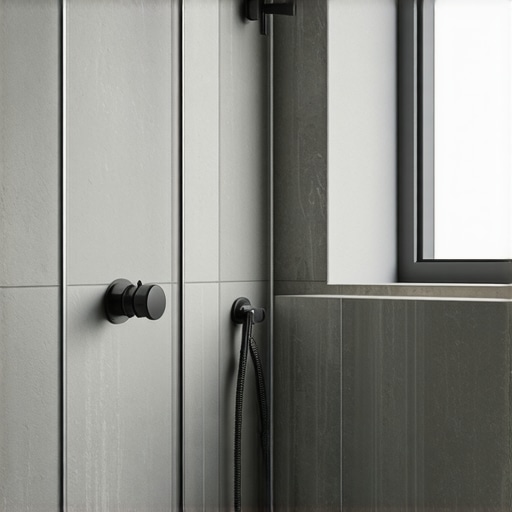 A contemporary bathroom featuring state-of-the-art waterproof tiles, seamless sealing, and durable fixtures.