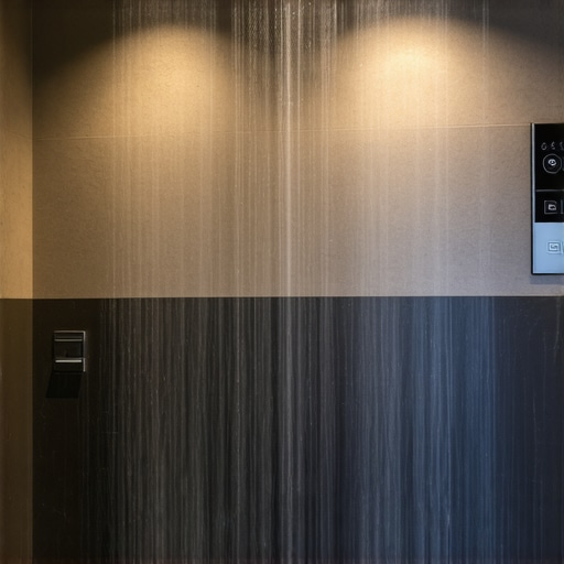 Close-up of advanced waterproofing layers and materials used in a bathroom shower