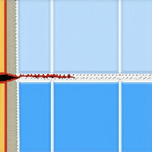 Diagram showing the layers of advanced moisture-resistant sealant in a bathroom setting