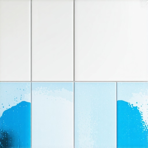 Magnified view of nano-coatings protecting bathroom tiles from water penetration.