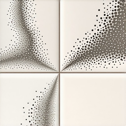 Nano-Enhanced Grout Sealant at Work Close-up of nano-sized particles integrating into grout to improve water resistance and color retention.