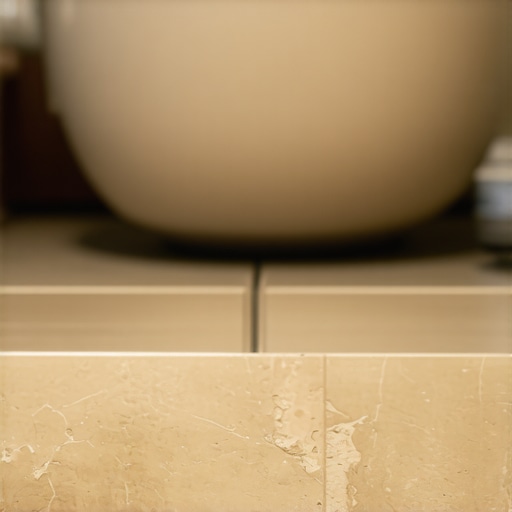 Nano-Enhanced Grout Sealing Close-up of a bathroom grout line coated with a nano-sealant showing resistance to stains.