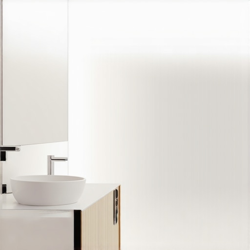 Modern bathroom with advanced materials and technology integrations