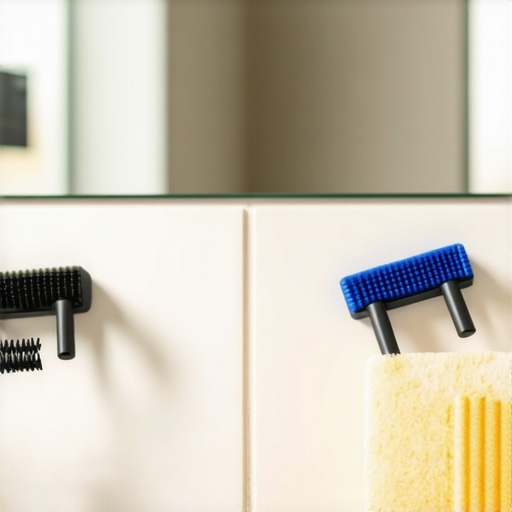 Professional grout repair using specialized tools in a tiled shower