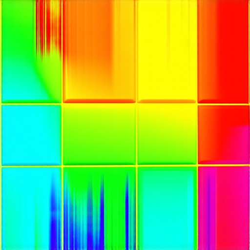 Infrared image illustrating moisture hotspots beneath bathroom tiles and grout layers.