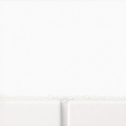 Close-up of antimicrobial ceramic baseboard with water-repelling coating showing smooth surface