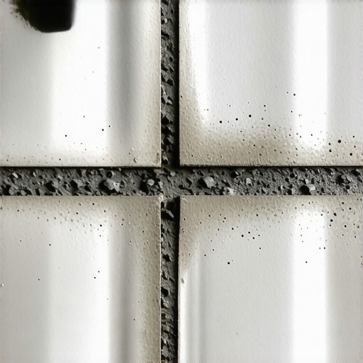 Microscopic view of nano-sealant coating penetrating grout pores