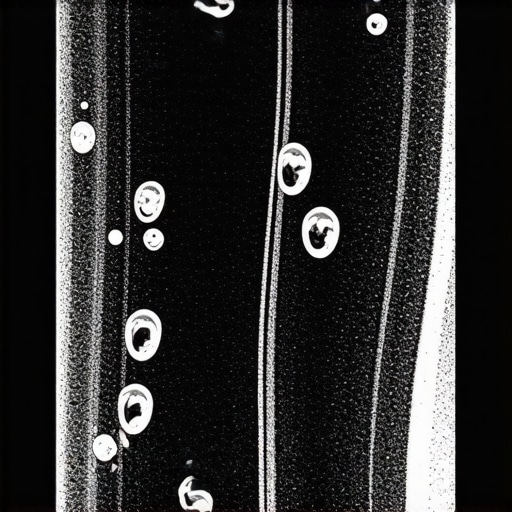 A detailed close-up of grout with embedded microcapsules and nanomaterials, illustrating self-healing properties
