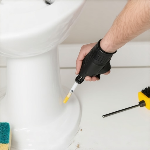 The Trick for Caulking Around a Round Pedestal Sink Base