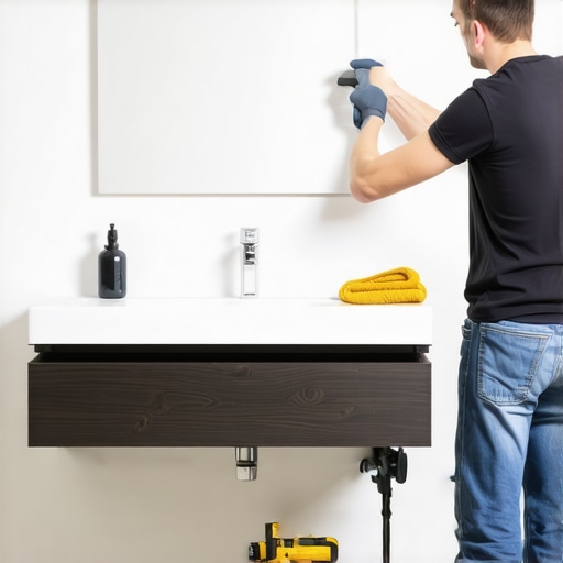How to Install a Floating Vanity Over Existing Tile