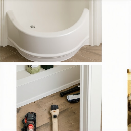 The Best Way to Handle Baseboards Around a Round Tub