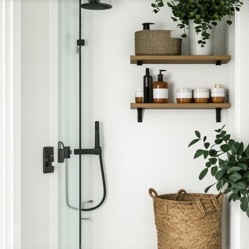 7 shower shelf ideas that maximize space in tiny bathrooms