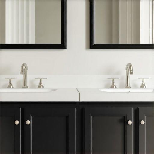 How to Match Baseboard Color to Your New Bathroom Vanity