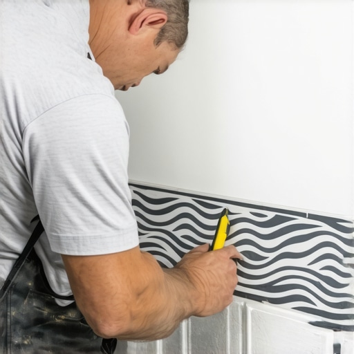 How to Scribe a Baseboard to a Wave-Patterned Wall Tile