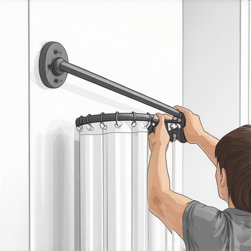 How to fix a shower curtain rod that keeps falling down