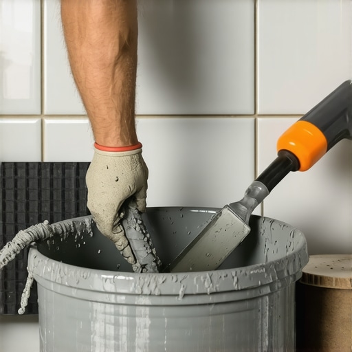 How to mix thinset for the perfect wall tile grab