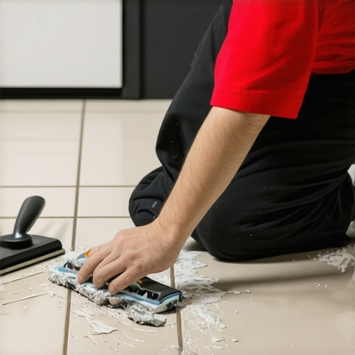 How to remove old adhesive from a bathroom floor