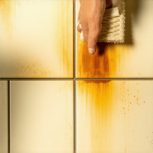 How to remove rust stains from bathroom tiles