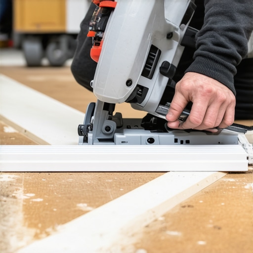 The Secret to Perfect Miter Cuts on PVC Bathroom Baseboards