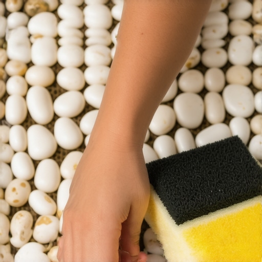 The best way to clean grout haze from pebble shower floors