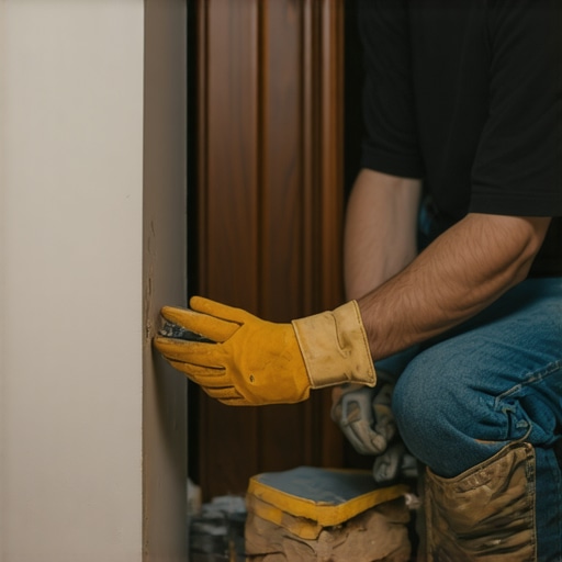 The best way to patch a hole in a baseboard from a door stop