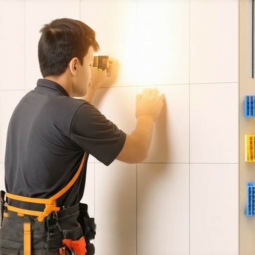 The secret to using a laser level for perfect tile rows
